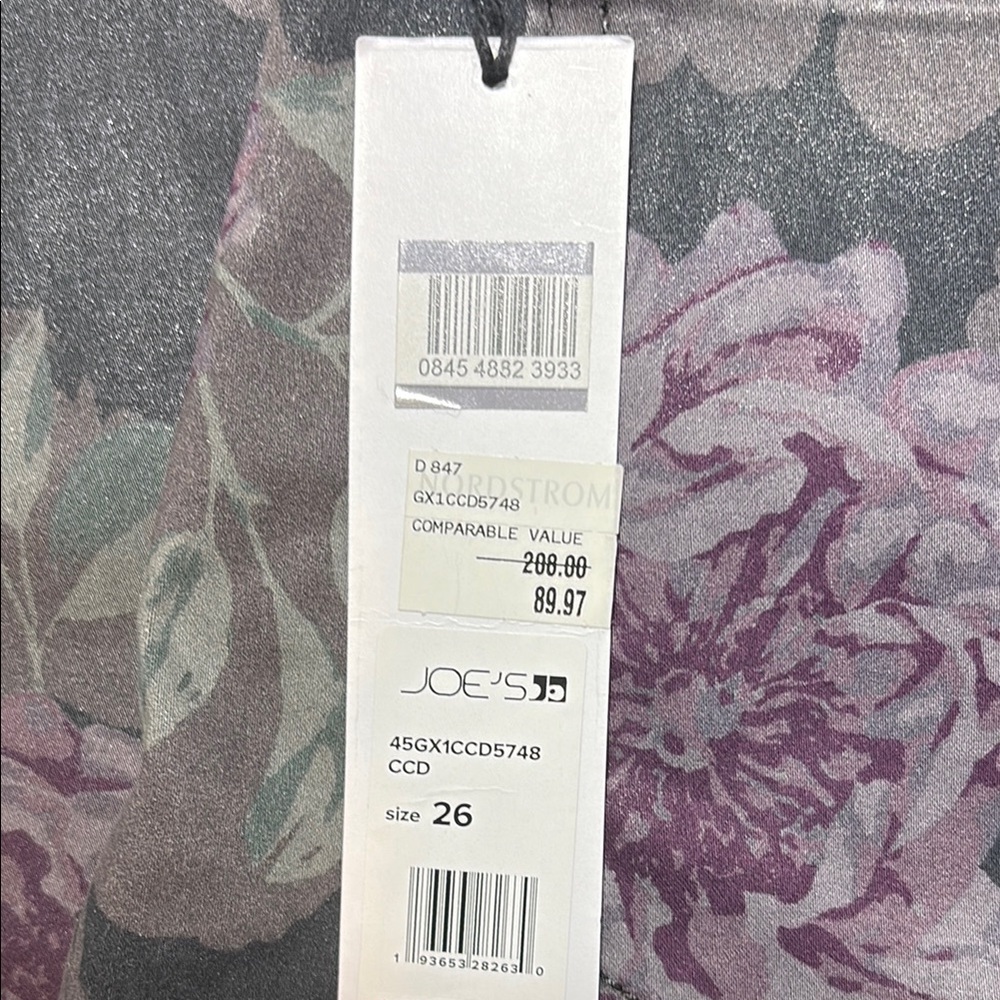 NWT joes jeans the charlie size 26 purple floral pattern - Picture 5 of 7